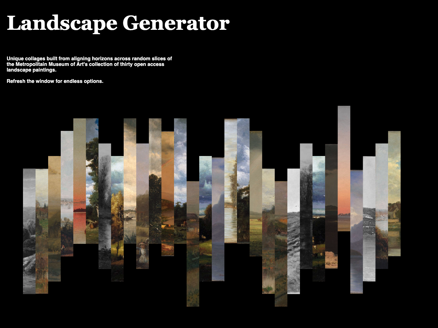 Landscape Generator & Exploration Poster