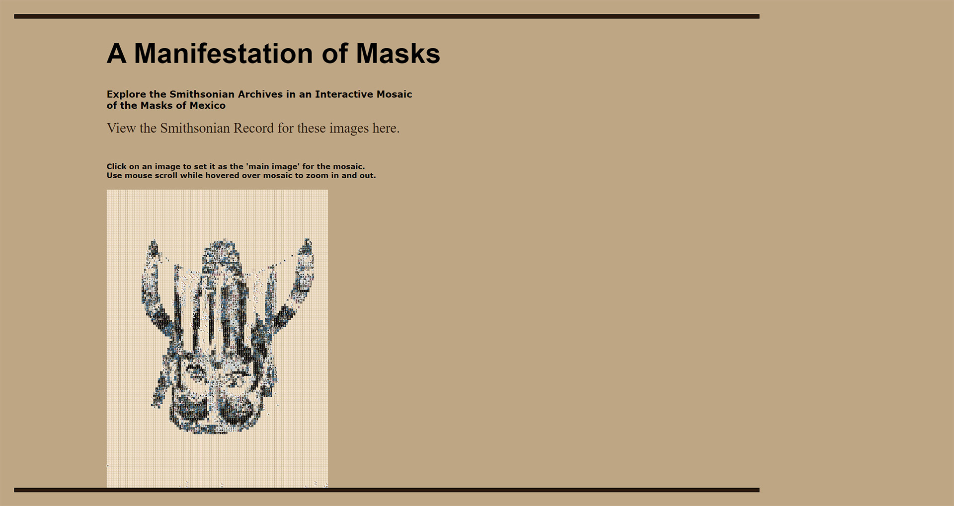 A Manifestation of Masks